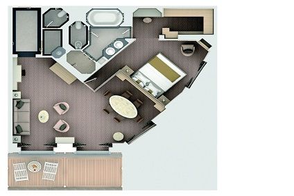 R2 - Royal 2 Bedroom Suite Plan