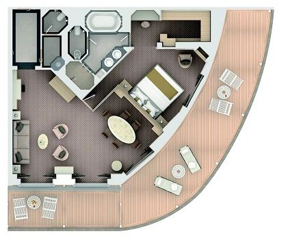 G1 - Grand 1 Bedroom Suite Plan