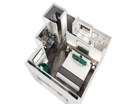 S2 - River Suite Deluxe with Panoramic Balcony Window Plan