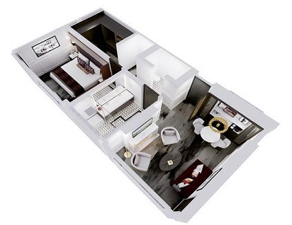 CP - Crystal Suite One bedroom Plan