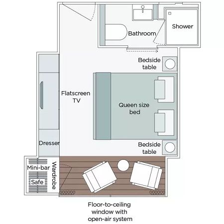 B - Emerald Panorama Balcony Suite Plan
