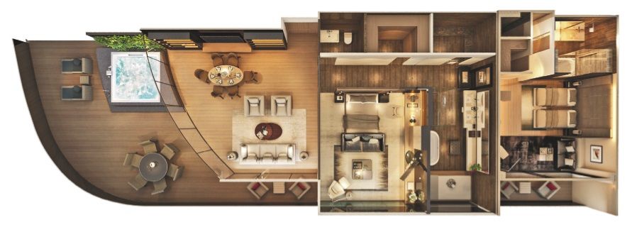 OT - Two Bedroom Penthouse Suite Plan