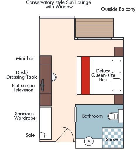 Cat B - Deluxe Balcony Suite Plan
