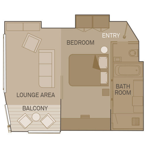 Cat RP - Royal One-Bedroom Suite Plan