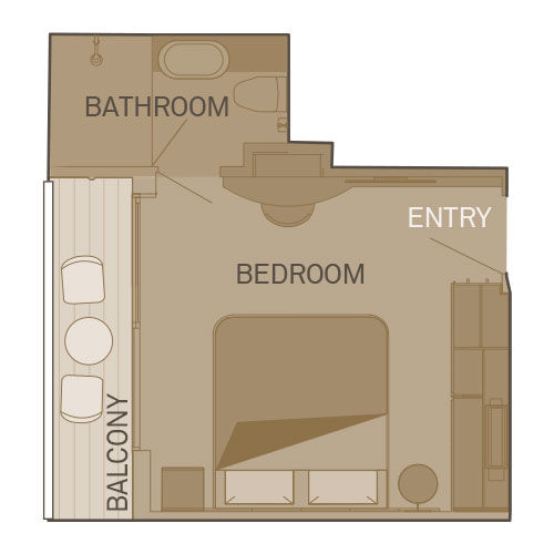 Cat PD - Deluxe Balcony Suite Plan