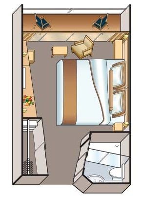 B - Veranda Stateroom Plan