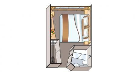 C - French Balcony Stateroom Plan