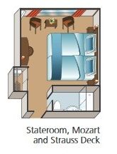 A1 - Stateroom with French Balcony Plan