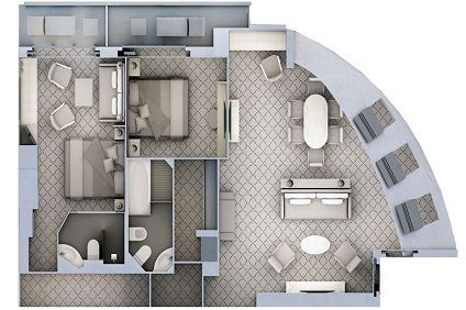 G2 - Grand 2 Bedroom Suite Plan