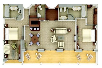 O2 - Owner's 2 Bedroom Suite Plan