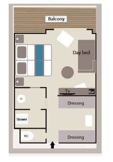 Deluxe Suite Deck 6 Plan