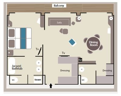 Owners Suite Deck 6 Plan