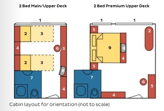 OD - 2 Bed Upper Deck wtih French Balcony Plan