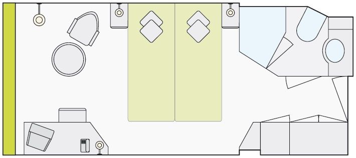 Cat B - 2-Bed Outside Cabin with Panorama Window Plan