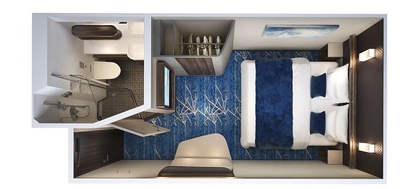 IA - Mid-Ship Inside Stateroom Plan