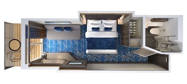 BC - Mid-Ship Balcony Stateroom Plan