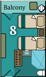 Upper Deck Balcony Cabins Plan