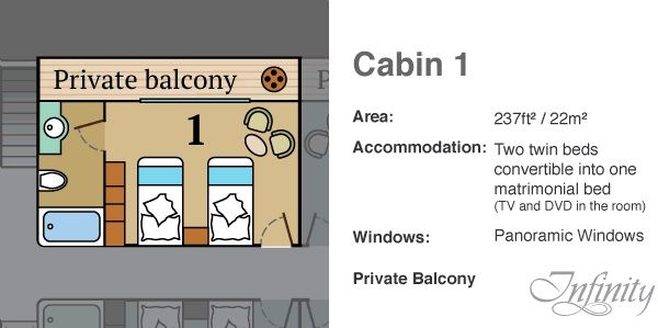 Main Deck Double Cabins Plan