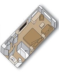 F - Oceanview Stateroom Plan