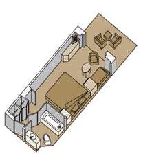 V - Verandah Stateroom Plan