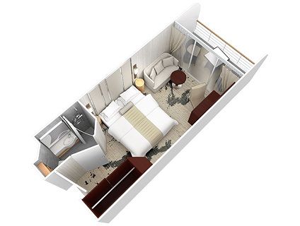 V1 - Club Veranda Stateroom Plan