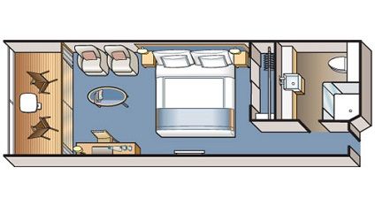 DV3 - Deluxe Veranda Stateroom Plan