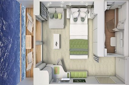 Category 4 - Balcony Cabin Plan