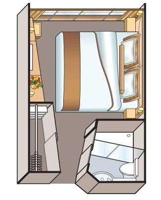 D - French Balcony Stateroom Plan