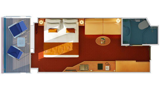 8E - Balcony Stateroom Plan