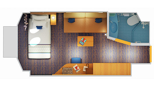 1A - Interior Upper/Lower Stateroom Plan