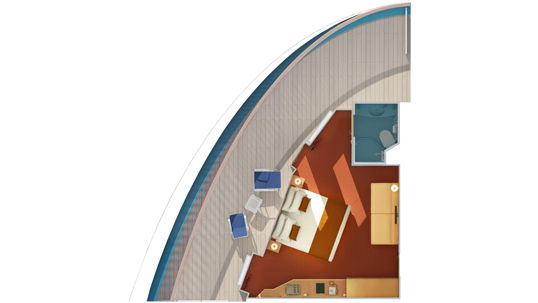 9C - Premium Vista Balcony Stateroom Plan