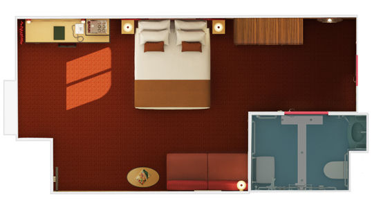 6S - Cloud 9 Spa Oceanview Stateroom (Obstructed View) Plan