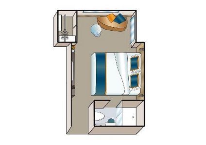 C1 Stateroom with Panoramic Window Plan