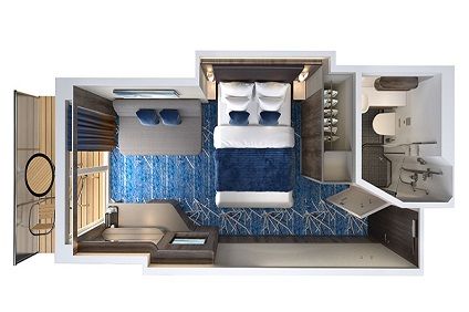 B1 - Aft-Facing Balcony Plan