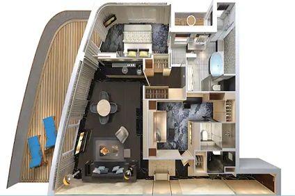 H2 - Haven Deluxe Owner's Suite with Large Balcony (After 19 Sep 2020) Plan