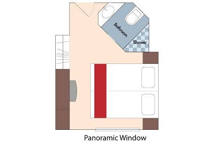 D - Panoramic Window Stateroom Plan