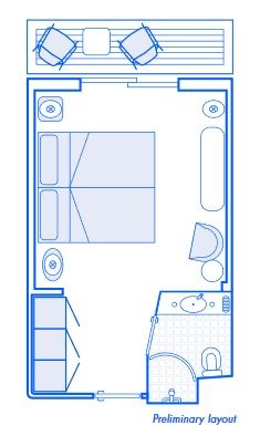 Single Veranda Cabin Plan