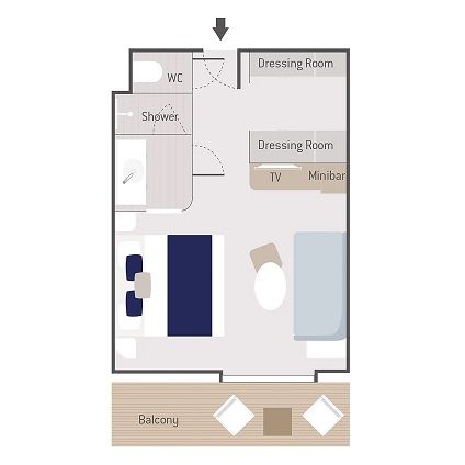 Deluxe Suite Deck 6 Plan