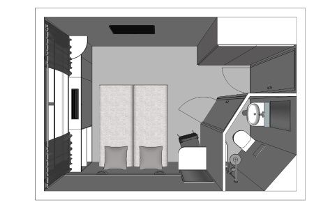 Main Deck - 2 Adjustable Twin Beds Plan
