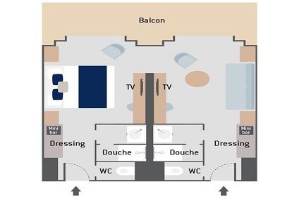 Prestige Suite Deck 7 Plan