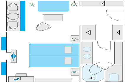 Category F - Balcony Suite Plan