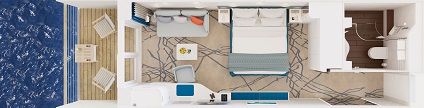 Cat 4 - Balcony Cabin Plan