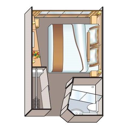 D - French Balcony Stateroom Plan