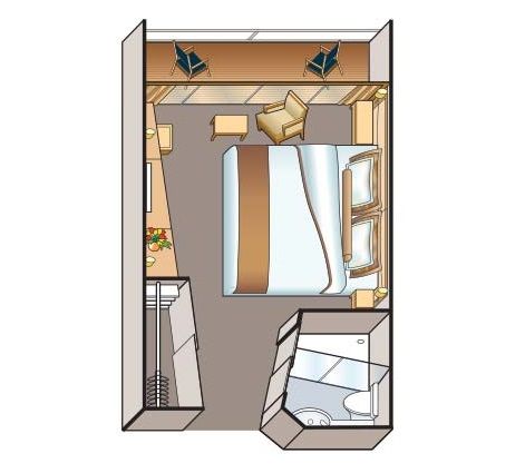 B - Veranda Stateroom Plan