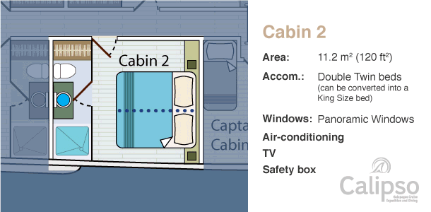 Cabin 2, Upper Deck Plan