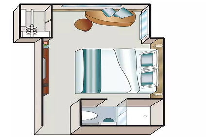 C-4 Cabin with Panoramic Window Plan