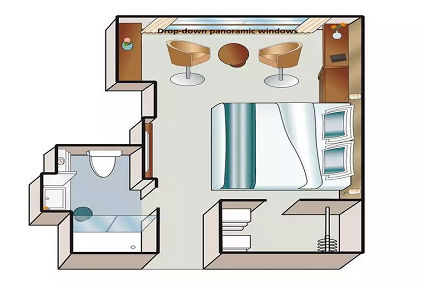 B-4 Cabin with Drop Down Panoramic Window Plan