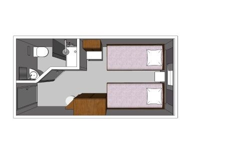 Main Deck Standard Cabin Plan