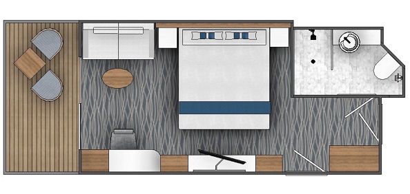 C - Balcony State Cabin Plan