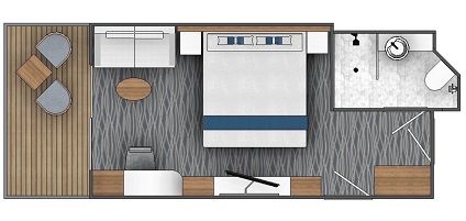 C - Balcony Stateroom Plan
